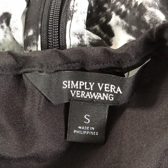 SIMPLY VERA VERAWANG Gray Black Mock Neck Long Sleeve Dress Size Small - Picture 7 of 8